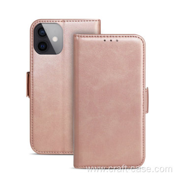 Estuche de cuero genuino magnético Flip Wallet